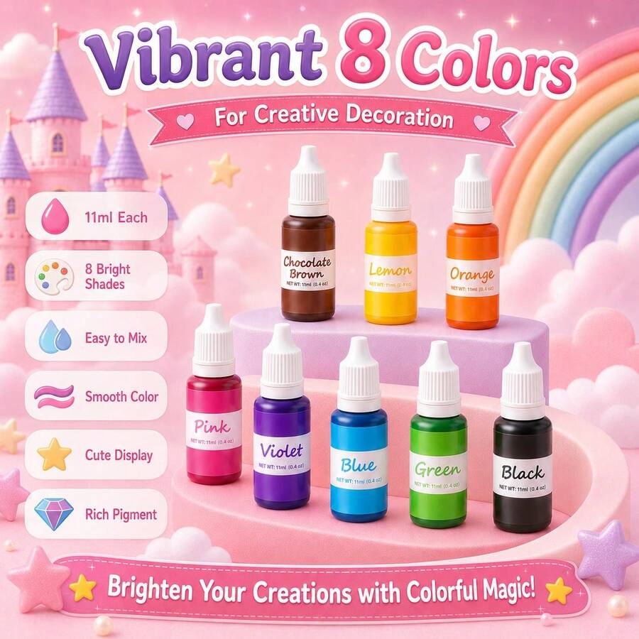 Multi-Color Decorative Food Coloring Set, DIY Cake Baking Decoration Dye, Wedding Bridal Party Favors, Anniversary Celebration Gifts - View 1
