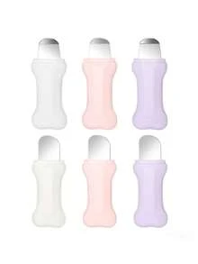 1/10pcs Portable 304 Stainless Steel Facial Blackhead Cleansing Scraper, Bone Shape ABS Handle Skin Pore Cleaner, Mini Travel Size Face Cleansing Spatula For Home Skincare & On‑The‑Go Beauty Routine - Multiple Styles - View 10