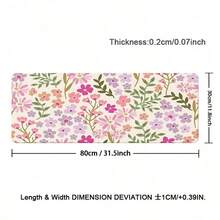 Cute Floral Pattern Leather Gaming Mouse Pad Large Desk Mat Non-Slip Leather Material, Perfect For Office And Home Use, Ideal Gift For Boyfriend/Girlfriend, 35.4X15.7 Inches Desk Mat And Mouse Pad Set Large Mouse Pads For Desk Back To School - View 14