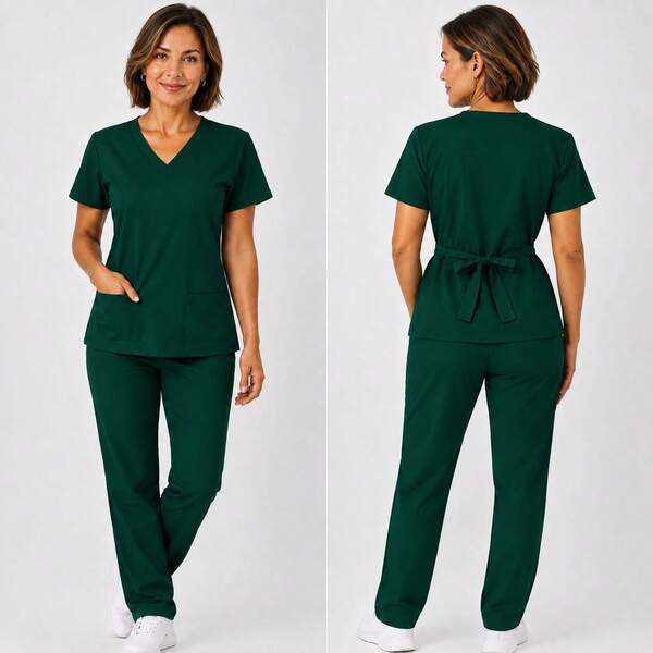 conjunto Pijama Cirúrgico Feminino verde petroleo