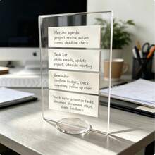 1pc Transparent Acrylic Memo Board And Memo Information Board Stand, Computer Screen Memo Clip Board, Message Board, Office Desk Accessory - Multiple Styles - View 10
