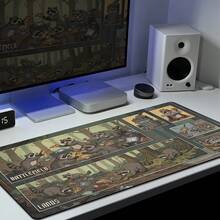 Card Game Mat, Featuring Cat Riding Dinosaur And Rainbow Gun Pattern, Suitable For TCG, CCG And RPG Tabletop Or Game Protection Mat, Also Can Be Used As Gaming Mouse Pad, Desk Mat Or Floor Mat - Mouse Pad - View 3