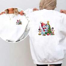1/2/3pcs Hugging Snowman Christmas Tree Heat Transfer Iron-On Patch, Holiday Gift Candle Snowman Iron-On Sticker, DIY Decoration For T-Shirt, Hoodie, Pillow, Tote Bag - Multicolor - View 5