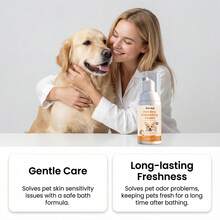 Pet Cleaning Mousse, Gentle Formula Non-Irritating Daily Deodorizing Moisturizing Pet Shampoo, Can Solve Pet Odor Problems, Keep Pets Fresh For A Long Time After Bathing, Suitable For Cats And Dogs, Household Pet Essential, Convenient And Fast, Warm Holiday Gift For Family And Friends - 30ml - View 6