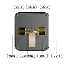 대용량 60000mAh 보조배터리 충전기, 22.5W 고속 충전 멀티 포트, LED 디스플레이 및 LED 라이트 탑재, 휴대용 손잡이 포함, 야외 캠핑, 여행, 하이킹, 선물 파티, 사무용에 적합 - 화이트 - 보기 2