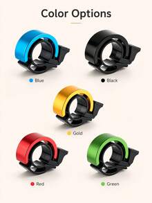 1pc Bicycle Bell, Mini Aluminum Alloy Bike Handlebar Bell, 90dB Loud Clear Safety Warning Bell, Easy Install Cycling Warning Horn, Suitable For Mountain And Road Bikes, Rust-Proof Compact Bicycle Accessory, Suitable For Adult Outdoor Cycling - Multicolor - View 10