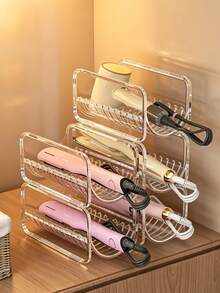 Curling Iron Storage Rack, No-Drill Curling Iron/Straightener Holder, Hair Dryer Storage Box, Egg Roll Storage Box, Item Storage Rack, Straightening Comb Storage Rack, Flat Iron Holder, Multi-Functional Hair Tool Wall-Mounted Storage Rack, Stackable Design, Countertop Style, Suitable For Bathroom, Countertop, Straightener Holder Can Be Installed Under Sink |, Bathroom Supplies, Kitchen Supplies, Back To School, Home Decor, Room Decor, Perfect Holiday Party Gift, Gift For Women, Gift For Mother - Multicolor - View 3