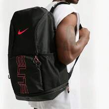 Nike 中性戶外大容量可調節氣墊運動背包，尺寸約 50*30*22cm - 黑色/紅色 - 查看 11