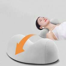 1PC Ergonomic Memory Foam Neck Pillow, Designed For Cervical Spine, Made Of Breathable Polyester, Hand Wash Only - Multicolored - View 10