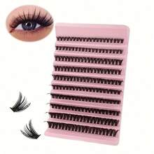 120pcs D-Curl Fluffy Black Natural Single Lash Extensions, Suitable For Beginners, Soft And Comfortable, DIY At Home For Big Eye Effect, Perfect For Daily Wear, Travel, Photography, Parties, Weddings And More - D - View 5