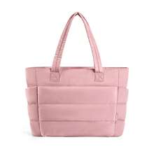 1pc Large Capacity Women's Quilted Tote Bag Set, Multi-Compartment Storage, With Cup Holder And Laptop Sleeve, Suitable For Daily Commute, Short Trips, Weekend Getaways, Spring Travel Essential, Can Be Given As A Gift For Women - Multicolor - View 9