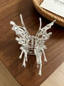 1pc Gold Hollow Butterfly Tassel Metal Hair Claw Clip, Versatile Hair Clip For Brides, Banquets And Women - Multicolor - View 4