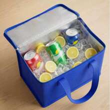 Insulated Cooler Bag, Lunch Bag, Lunch Tote Suitable For Drinks And Meals - Portable Design Keeps Food And Drinks Fresh All Day - Pure Blue Style - View 8