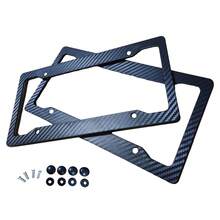 Carbon Fiber License Plate Frame – Sleek, Durable & Universal Fit For Cars, SUVs & Trucks (2 Packs With Mounting Hardware) - A - View 10