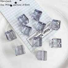 14mm Transparent Color Square Square Square Straight Hole Bead DIY Bead Pen, Phone Rope, Phone Chain, Keychain And Other Accessories - Multicolor - View 16