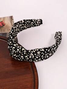 1pc Leopard Print Headband Hair Accessory, Autumn/Winter Casual Street Wear Headband - Multicolor - View 8