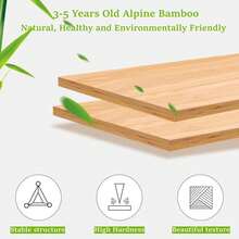 1pc Foldable Freestanding Narrow Bamboo Shoe Rack, Portable Space-Saving Shoe Tower, No Assembly Required, Suitable For Entryway, Hallway, Bedroom, Living Room Corner And Small Spaces - Ginger - View 3