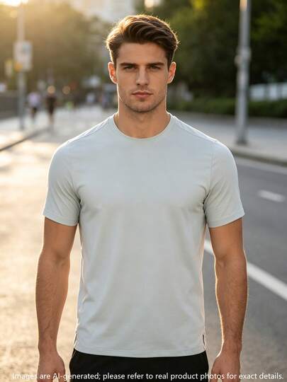 Under Armour Camiseta deportiva y camiseta sin mangas UA Meridian SS para hombre, nueva de verano 2026 para correr al aire libre, fitness y uso casual, manga corta 1386973-377