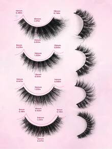 MAANGE 20 Pairs Cartoon Cat Eye False Eyelashes, Mixed 4 Styles Fox Eye Lashes, Thin Band Cat Eye Tail Extended Strip Lashes, Natural Lashes, Multi-Layer Soft, Suitable For Natural Makeup, Suitable For Dating And Travel, Gift For Women, Eyelashes, False Eyelashes, Strip Lashes - Multicolor - View 6