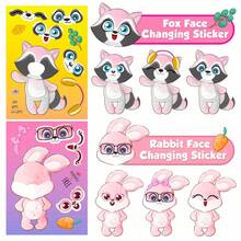6/12/36pcs DIY Face Stickers, Multiple Styles Interchangeable, Fun Assembly Stickers, Suitable For Party Favors, Arts And Crafts, Holiday Celebrations, Birthday Gifts, Mother's Day Gifts, Graduation Gifts - Multicolor - View 17