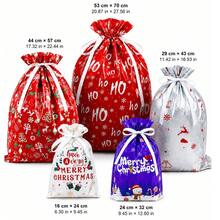 Christmas Gift Bags, Large Santa Claus Gift Packaging Bags, Holiday Gift Bags With Ribbon, Multiple Sizes Christmas Print, Suitable For Candy, Toys, Party Favors, Christmas Gift Wrapping - Gift Bag - View 7