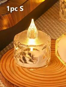 1/3/12/24pcs Crystal Shaped LED Electronic Candles, Battery Operated, Flameless Candles, Indoor Tabletop Bar Decor Candles, Holiday, Party, Wedding, Proposal, Birthday Decoration Lights, Create Romantic And Cozy Atmosphere - Yellow Light - View 20