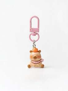 Capybara Keychain, Multifunctional Resin Accessory, Cartoon Capybara Bag Charm, Cute Keychain, Animal, Car Keychain, Key Ring Accessory, Gift - Multicolor - View 13