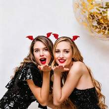 Bộ 3 băng đô cánh dơi Halloween kèm kẹp tóc cánh quỷ, phụ kiện hóa trang Halloween, cosplay và tiệc hóa trang - A - Xem 2