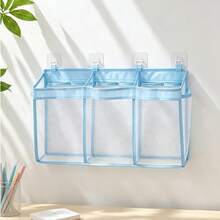 1pc Baby Bath Toy Storage Hanging Bag, Large Capacity Wall-Mounted Storage Organizer For Bathroom Supplies - Multicolor - View 10
