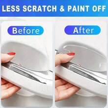 8pcs Car Door Handle Bowl Anti-Scratch Protective Stickers, Universal Invisible Car Stickers, Car Handle Anti-Collision Protective Strips - Anti-collision Strip - View 6