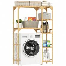 Set portaoggetti per il bagno - Color Legno - Visualizzare 3