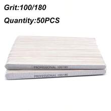 5/10/25/50/100Pcs Professional Nail File 100/180/240 Sanding Buffer Block UV Gel Nail Polish Pro Nail Files Artificial Nail Tips Manicure Pedicure DIY Tools Accessories - White - View 11