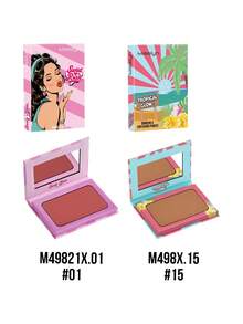 MISSLYN 2Pcs Sweet Rush Powder Blush & Tropical Glow! Bronzing & Contouring Powder Set, Silky Blendable Color, Natural Warm Radiant Finish, Face Palette Cheek/Contour/Highlight, Daily/Party/Summer, Clean Girl/Soft Glam/Sun-Kissed, Blush & Bronzer Set - #01+#15 - View 9