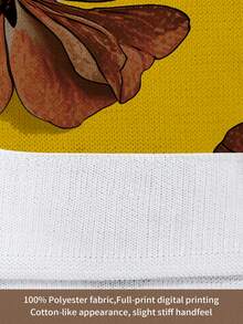 ASHKATIA Women's Plus Size Knit Crew Neck Tank Top, Printed Pattern, Regular Length, Slightly Elastic, Casual Autumn Style Yellow Fall - Yellow - View 6