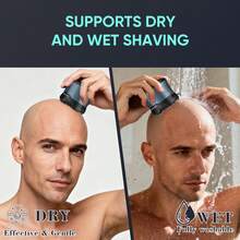 Men's Magnetic 6-Blade Electric Shaver, Home Hair Clipper, Beard And Head Hair Trimmer - Blue - View 10
