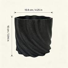 Ribbed Spiral Planter, Modern Matte Flower Pot, Suitable For Indoor And Outdoor Green Plants, Can Be Used As Desktop Decor, Placed On Desk, Shelf, Bathroom And Garden - Flower Pot - View 3
