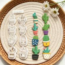 9Pcs Cactus Succulent Potted Plant Clay Cutters, Tropical Greenery Molds For Polymer Clay DIY Jewelry Making - 9pcs - View 7
