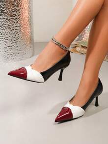 Red, White, and Black Color Block