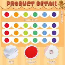 Latar Belakang Kain Berbentuk Atap dengan Motif Polkadot Warna-warni untuk Natal, Dapat Digunakan Kembali dan Dicuci, Dekorasi Pesta Bermotif Permen dengan Lubang yang Sudah Dilubangi untuk Dekorasi Dinding Rumah Saat Liburan - Multiwarna-A - View 2