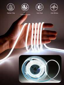 COB LED Light Strip - USB Powered Adhesive Cuttable Light Strip With Touch Control - Long Press To Adjust Brightness, 3 Color Temperatures Available, Suitable For Wardrobe Kitchen Lighting, TV Backlight, DIY Bedroom Home Decor Lighting - Multicolor - View 3