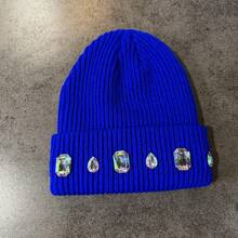 1pc Colorful Rhinestone Beanie Knit Hat Punk Style With Rhinestones Autumn/Winter Fashion Versatile Couple Hat Warm Hat Suitable For Daily Wear, Home, Outdoor, Cycling, Fishing (Rhinestone Color And Position Random) - Multicolor-d - View 11