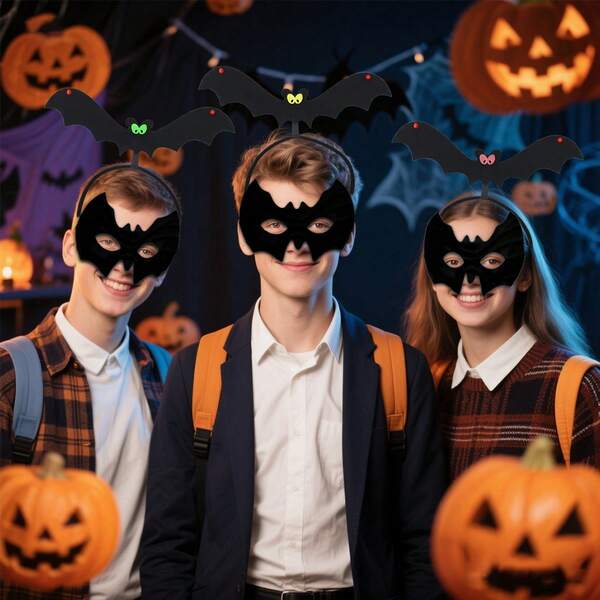 Women's Black Half Face Mask, Halloween Party And Cosplay Roleplay Multi-Functional Accessory