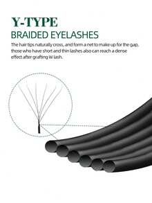 yelix 5D 6D 7D 8D W-Shape Premade Lash Clusters 8-15mm Mix, Automatic Flowering Faux Mink False Eyelashes, Natural Soft Dense Volume Individual Lashes, Fluffy Lash Extensions For Salon DIY Daily Makeup - View 6