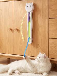 Automatic Cat Toy Swinging Rope Machine Electric Swinging Rope Cat Teaser Toy Fully Automatic Wall-Mounted Electric Cat Teaser Toy Swinging Rope Interactive Play Toy Indoor Cat Hands-Free Self-Entertainment Interactive Toy Helps Indoor Kittens And Adult Cats Play Happily Pet Cat Toy Cat Door-Mounted Self-Entertainment Boredom Relief Creative Rolling Rope Cat Teaser Toy - View 11