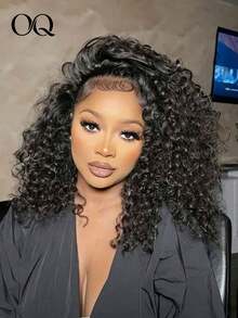 OQ 200% Density 14-28 Inch Seamless Water Wave Flip-Over Half Wig, 3-In-1 Half Wig With Drawstring, Soft Fit, Natural Hairline, Natural Color, Untreated Virgin Hair, Natural Look - SNatural - View 4