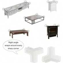 8/4pcs Baby Furniture Corner Guards, Table Corner Protectors, Toddler Device - T-shaped Anti-collision Sticker Style a - View 7