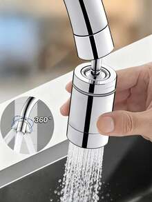 1pc 360° Rotating Kitchen & Bathroom Faucet Aerator, Modern Sink Faucet Extension Spray Head, Anti-Splash Washing Accessory, Faucet Extension Aerator, Rotatable Extension Rod, Durable Plastic Construction, Polished Surface, Dual Water Flow Modes, Water-Saving Aerator, Rotatable Universal Head, Multi-Angle Adjustable Suitable For Kitchen And Bathroom Sink Faucets, Upgrade Your Faucet, Ideal Choice For Holiday Gifts And Home Decor - Multicolor - View 7