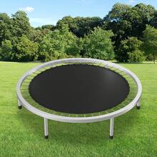 Black Replacement Trampoline Jumping Mat, Universal PP Bounce Mat With T‑Shaped Spring Puller Tool & V‑Hooks - 8FT - View 8