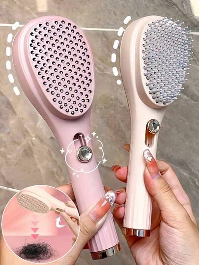 Cepillo mágico telescópico antiestático, peine rizador portátil, cepillo mágico desmontable con cojín de aire, apto para todo tipo de cabello, reduce el enredo y el frizz, mejora la salud del cuero cabelludo, esencial para viajes, decoración de habitaciones, decoración del hogar, Halloween, camping, accesorio esencial para el escritorio de la oficina