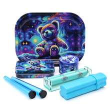 Multifunctional Grinder Set. Diverse Accessories: Storage Box, Storage Tube, Tray, Grinder, Rolling Machine And More. Complete Set. Gift Choice. Holiday Gift, Halloween & Christmas Gift. - Multicolor - View 7